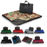 Reversible Fold Up Picnic Blanket W/ Carry Bag 50" X 60"