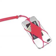 Silicone Phone Wallet With Lanyard Adhesive Card Holder
