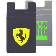 Usa Silicone Adhesive Phone Wallet W/ Dual Pocket