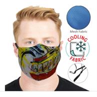 2-Layer Cooling Face Mask W/ Full Color Antibacterial Masks