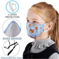 Kids Face Mask W/Full Color Custom Logo 2-Layer Safety Masks