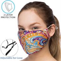 2-Layer Safety Face Mask W/Custom Logo & Adjustable Ear Loop