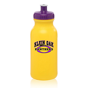 20 Oz Plastic Sports Bottle W/ Push Cap